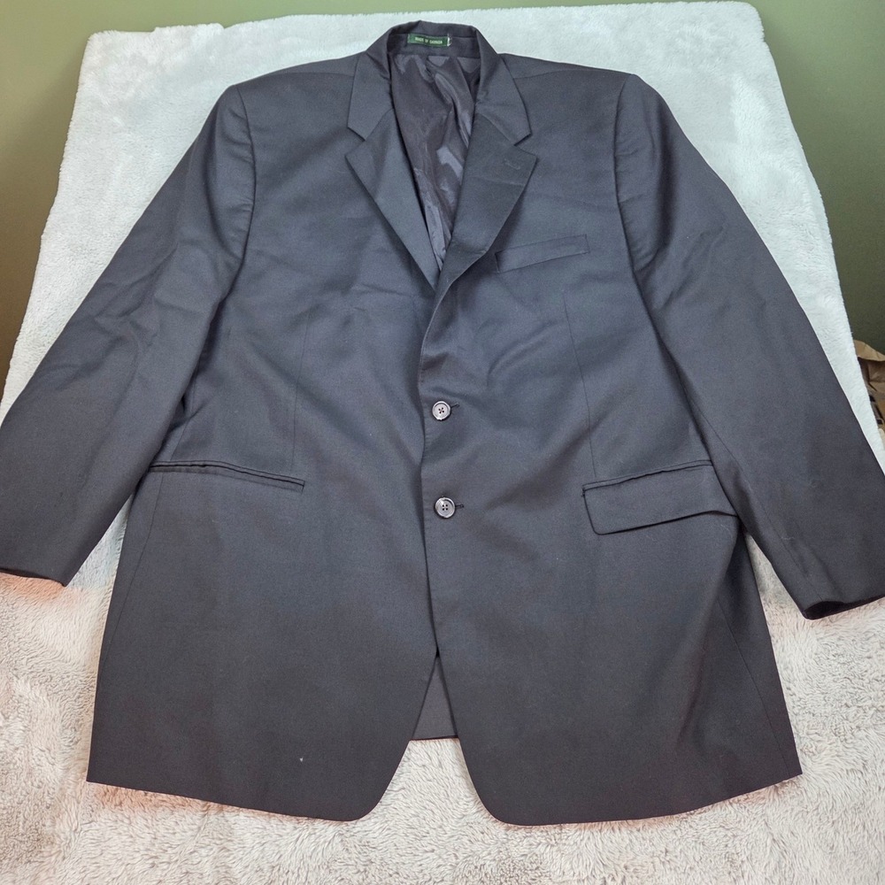 Lauren Ralph Lauren Wool Blazer Mens 50R Two Button Professional Jacket Black
